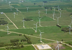 wind farm from the air