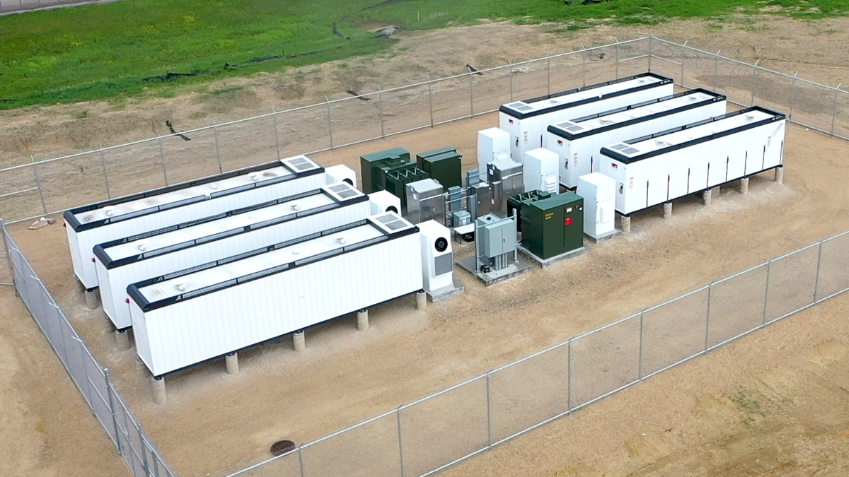 aerial view of a battery energy storage system